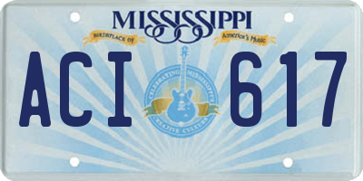 MS license plate ACI617