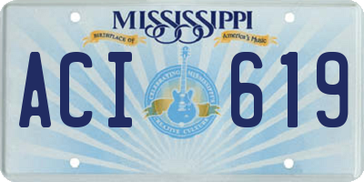 MS license plate ACI619