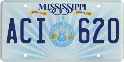 MS license plate ACI620