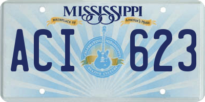 MS license plate ACI623