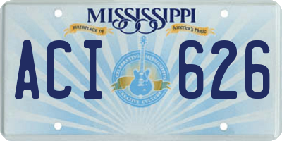 MS license plate ACI626