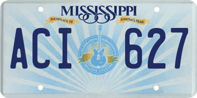 MS license plate ACI627