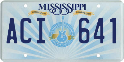 MS license plate ACI641
