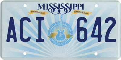 MS license plate ACI642