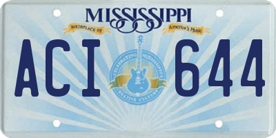 MS license plate ACI644