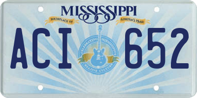 MS license plate ACI652