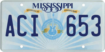 MS license plate ACI653