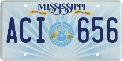 MS license plate ACI656
