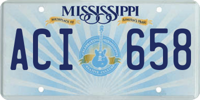 MS license plate ACI658