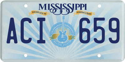 MS license plate ACI659