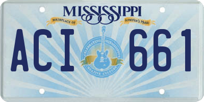 MS license plate ACI661