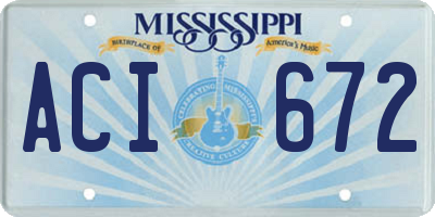 MS license plate ACI672