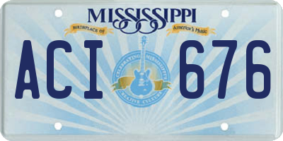MS license plate ACI676