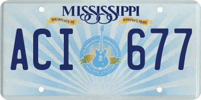MS license plate ACI677