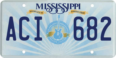 MS license plate ACI682