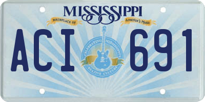 MS license plate ACI691