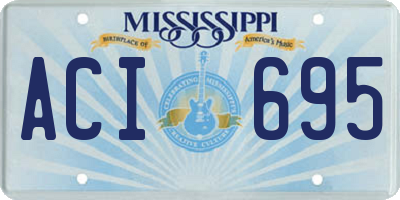 MS license plate ACI695