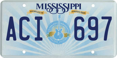 MS license plate ACI697