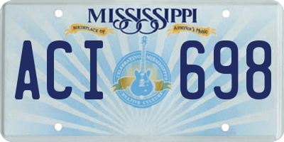 MS license plate ACI698