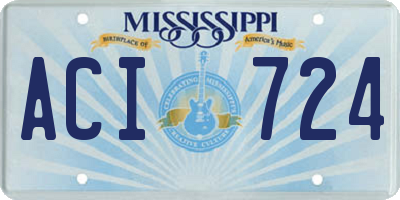 MS license plate ACI724