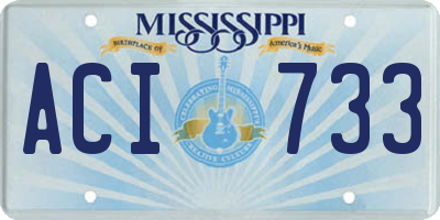 MS license plate ACI733