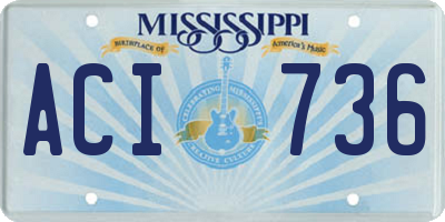 MS license plate ACI736