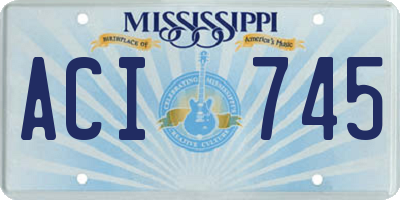 MS license plate ACI745