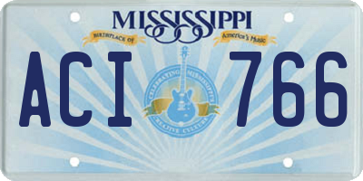 MS license plate ACI766