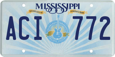 MS license plate ACI772