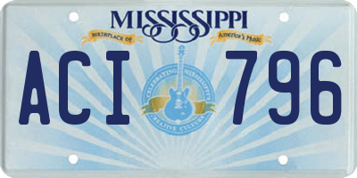 MS license plate ACI796
