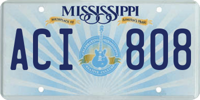 MS license plate ACI808
