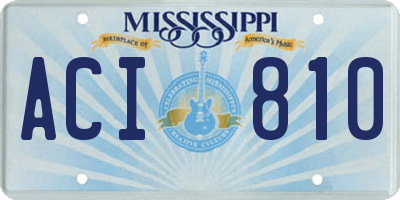 MS license plate ACI810