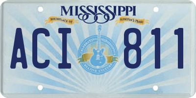 MS license plate ACI811
