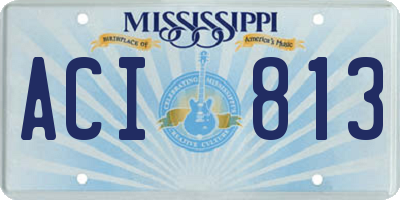 MS license plate ACI813