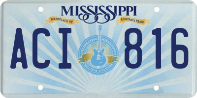 MS license plate ACI816