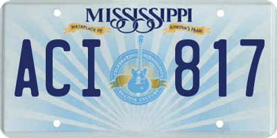 MS license plate ACI817