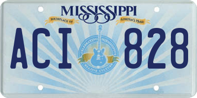 MS license plate ACI828