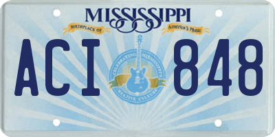 MS license plate ACI848