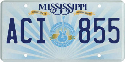 MS license plate ACI855