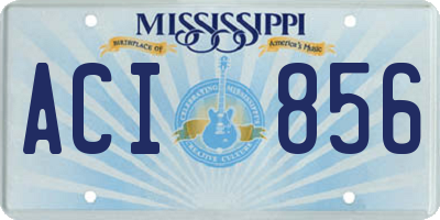 MS license plate ACI856