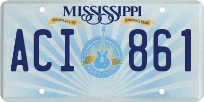 MS license plate ACI861