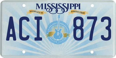 MS license plate ACI873