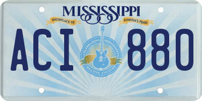 MS license plate ACI880