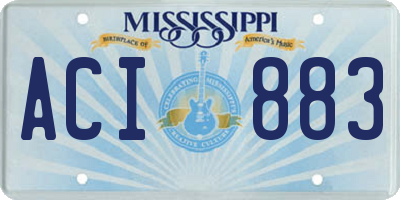 MS license plate ACI883