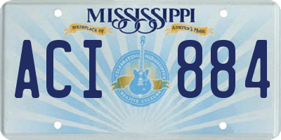 MS license plate ACI884