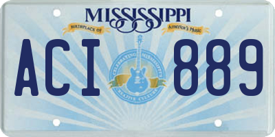 MS license plate ACI889