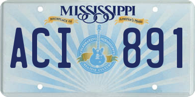 MS license plate ACI891