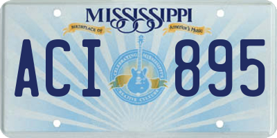MS license plate ACI895