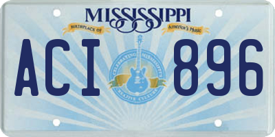 MS license plate ACI896