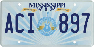 MS license plate ACI897